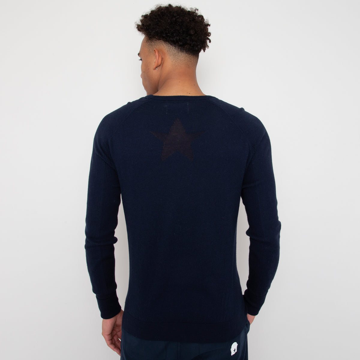 Sounder Eden Knit with Pointelle Star, Dark Navy · view 2 of 4