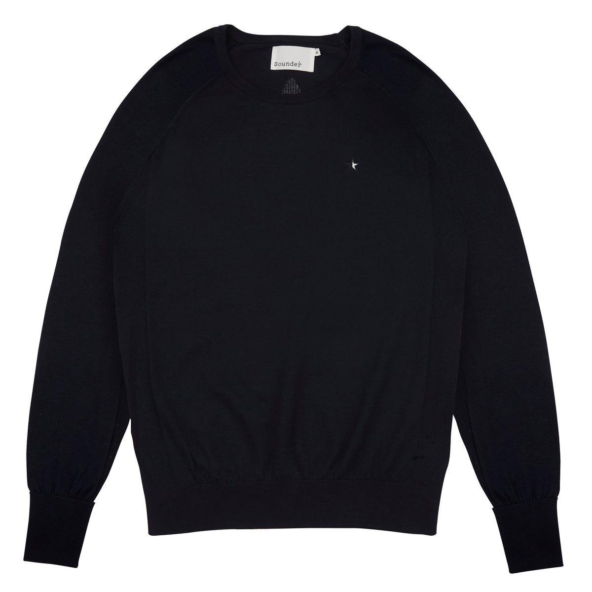 Sounder Eden Knit with Pointelle Star, Dark Navy · view 3 of 4