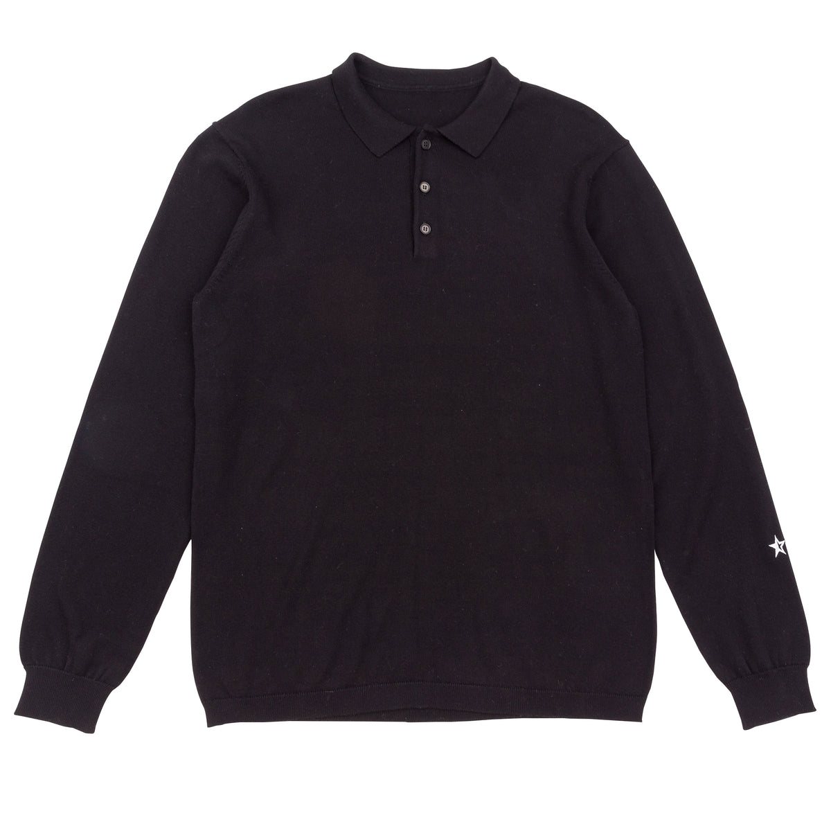 Sounder Fine Cut Knitted Polo, Black · view 2 of 4