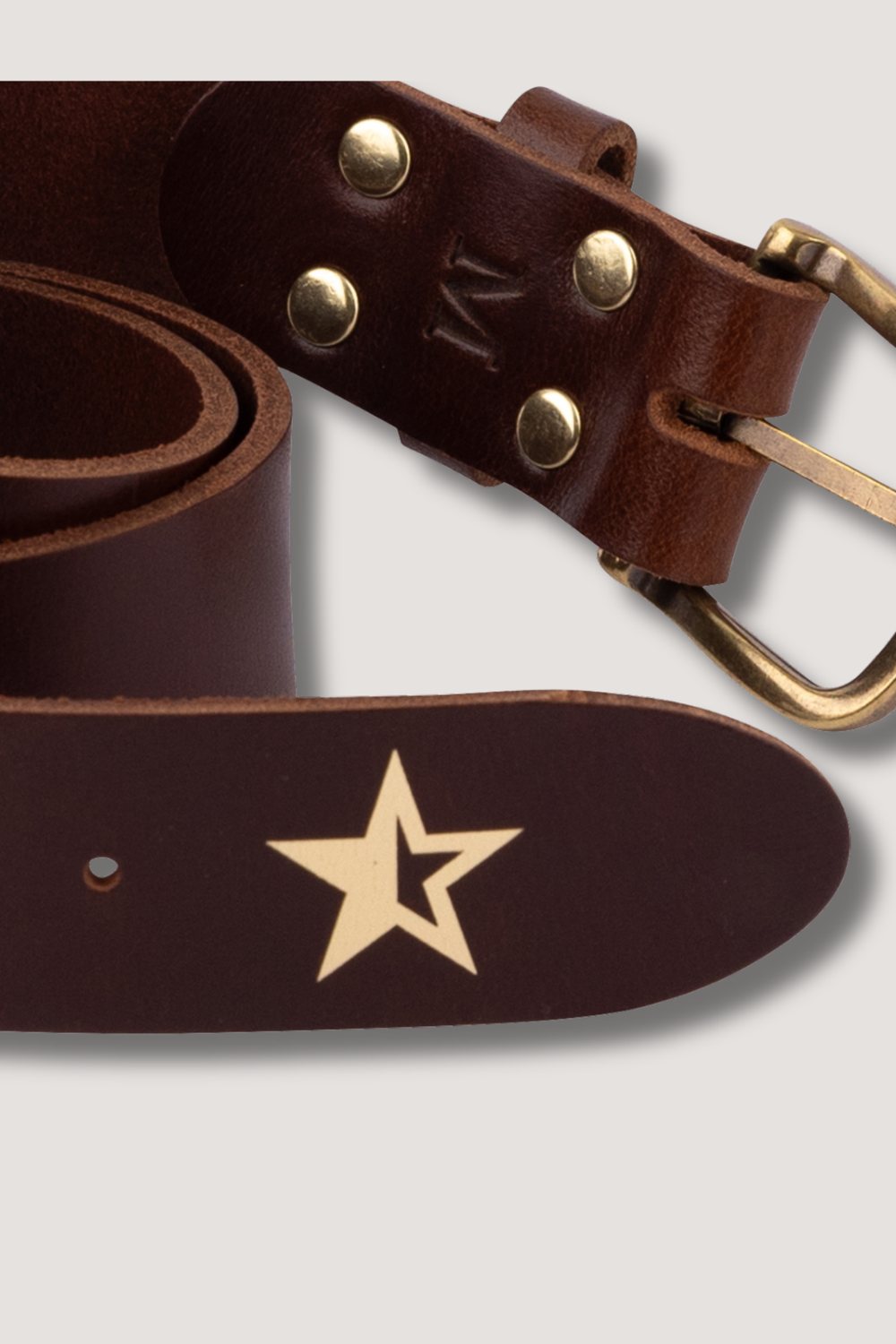 Sounder Leather belt with gold Sounder star · view 1 of 3