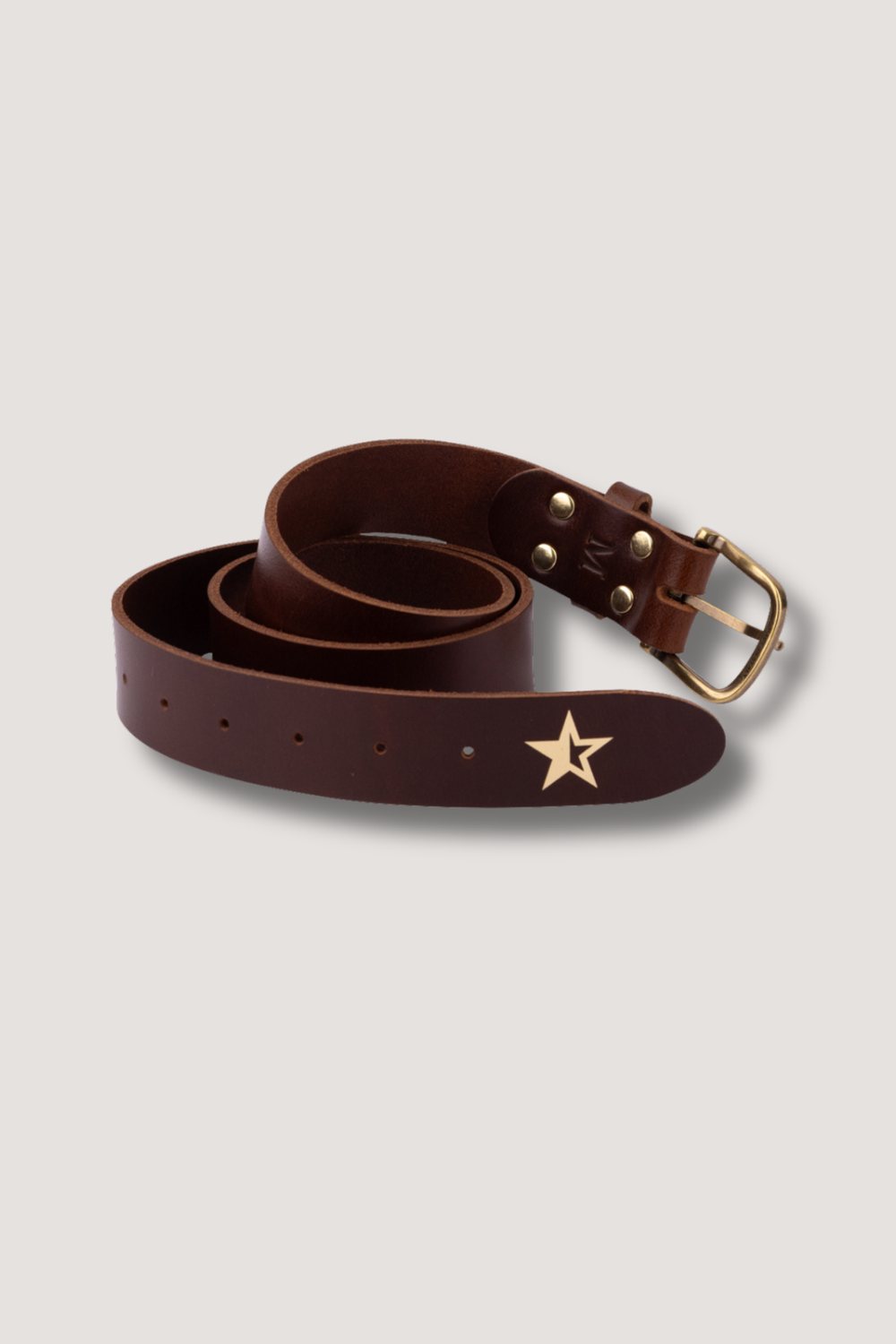 Sounder Leather belt with gold Sounder star · view 2 of 3