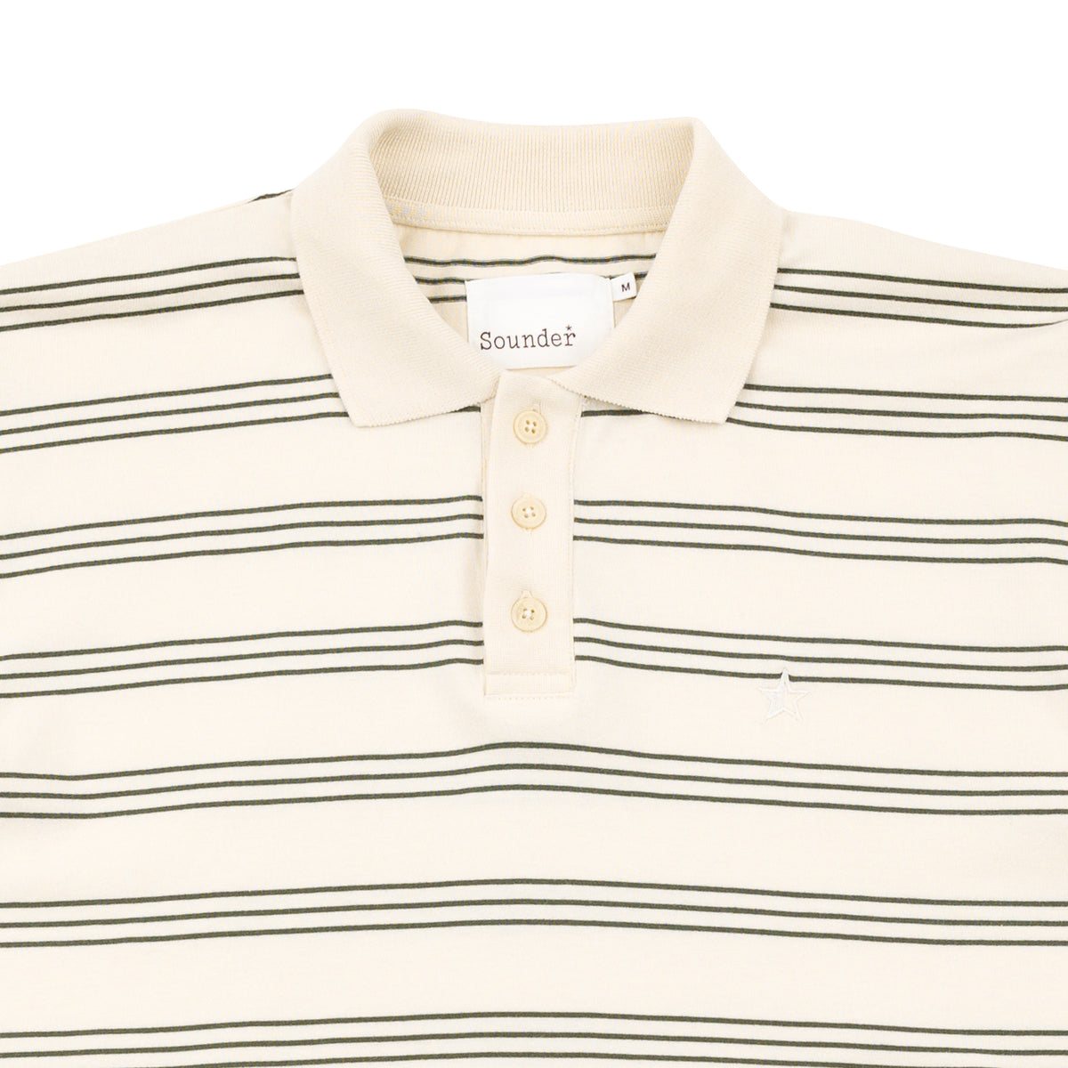Sounder Play Well Polo, Dark Green / Natural Stripe · view 2 of 4