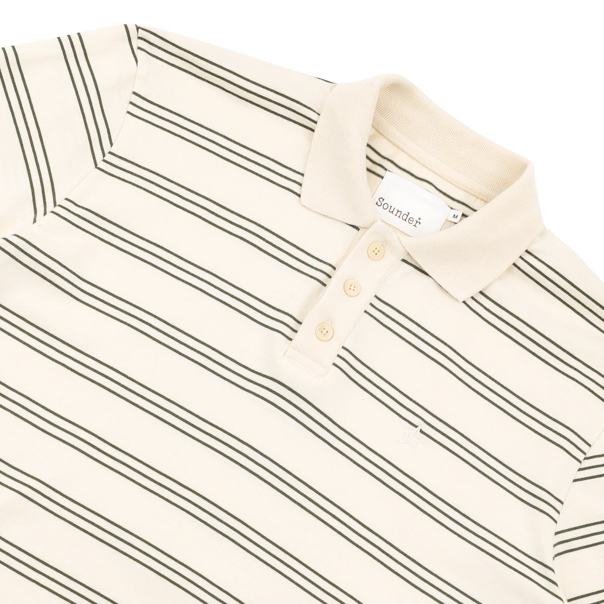 Sounder Play Well Polo, Dark Green / Natural Stripe · view 4 of 4