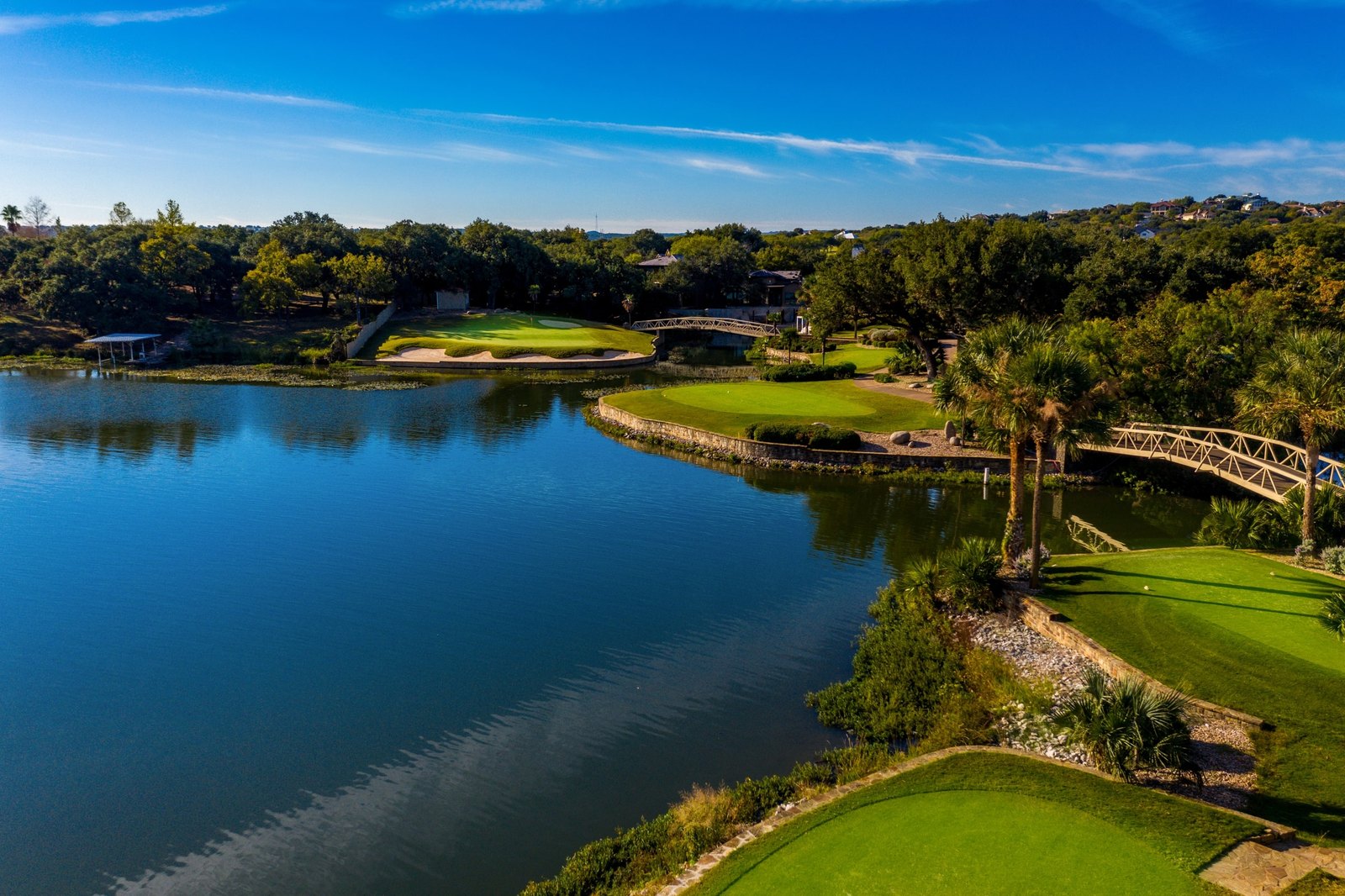 A green on the water at Horseshoe Bay Resort