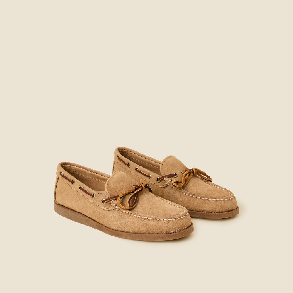 SSC Sugar-Loafer Suede Boat Shoe in tan