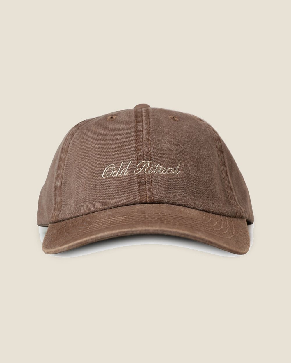Odd Ritual Script Dad Cap [Brown] &middot; view 1 of 5
