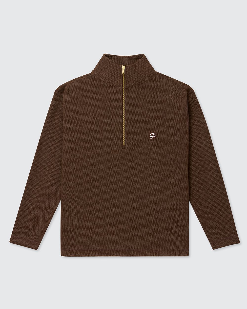Public Drip The Herringbone Half Zip (Coffee) &middot; view 1 of 4
