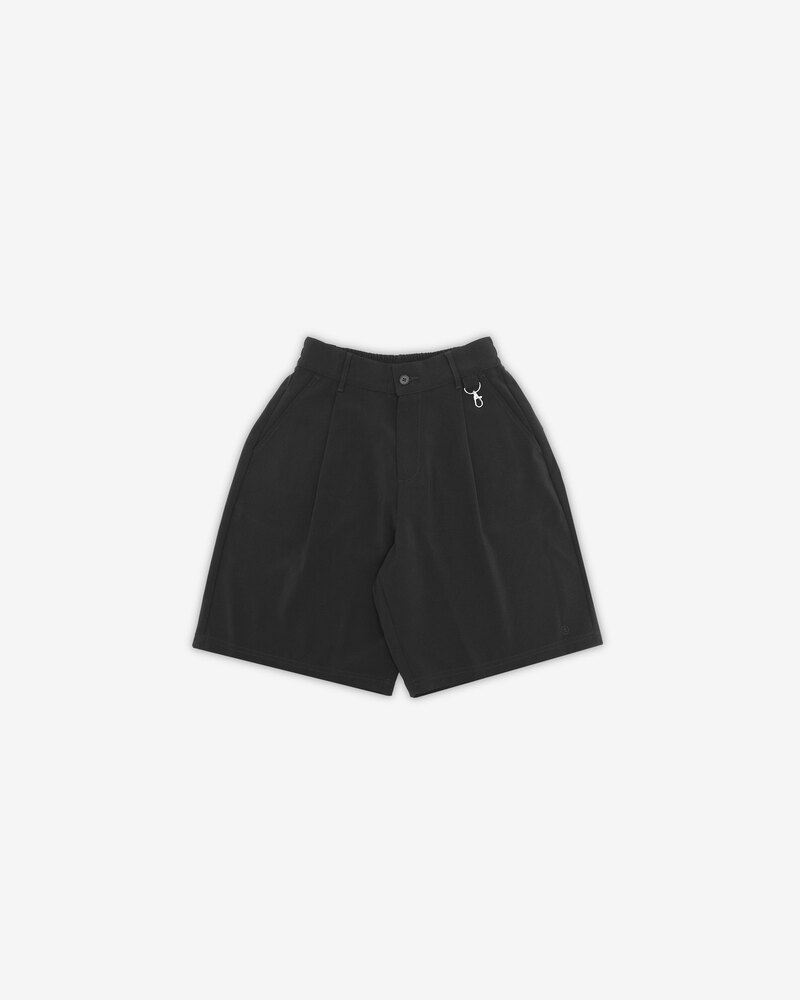 Students Golf Calculus Baggy Pleated Shorts — Black · view 2 of 4