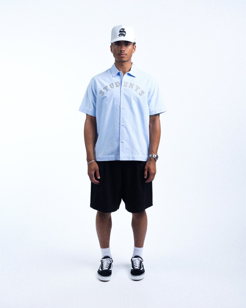 Students Golf Crescent S/S Button-up — Light Blue · view 4 of 4