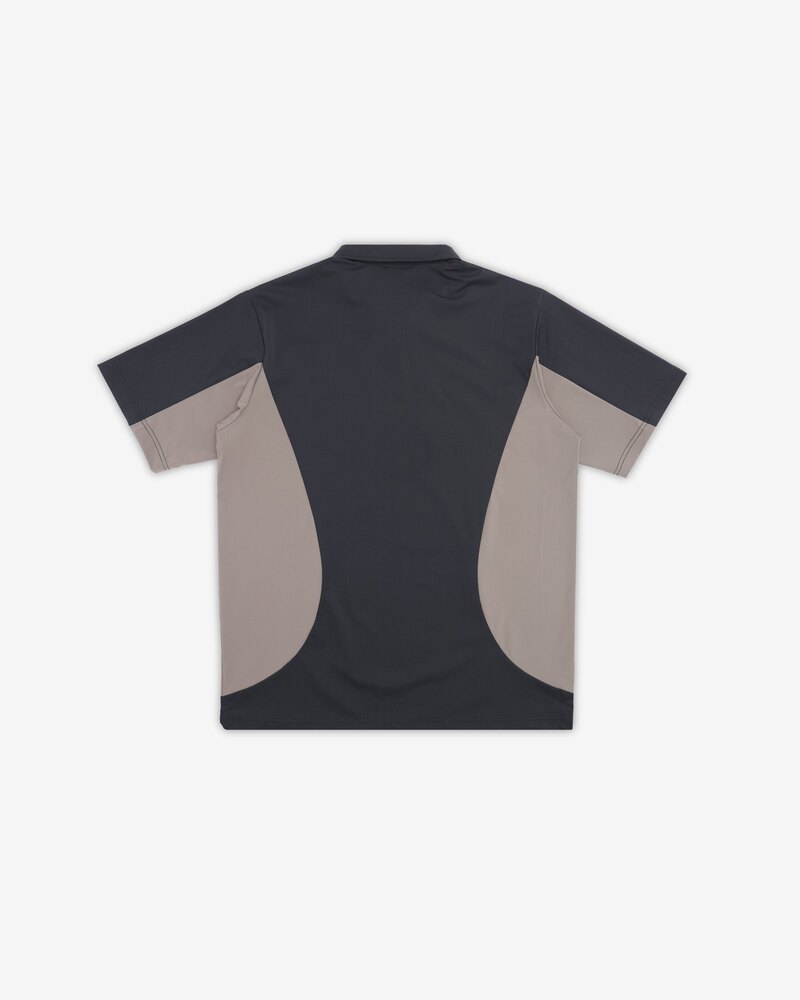 Students Golf Leeds S/S Tech Zip Polo — Black/Grey · view 2 of 4