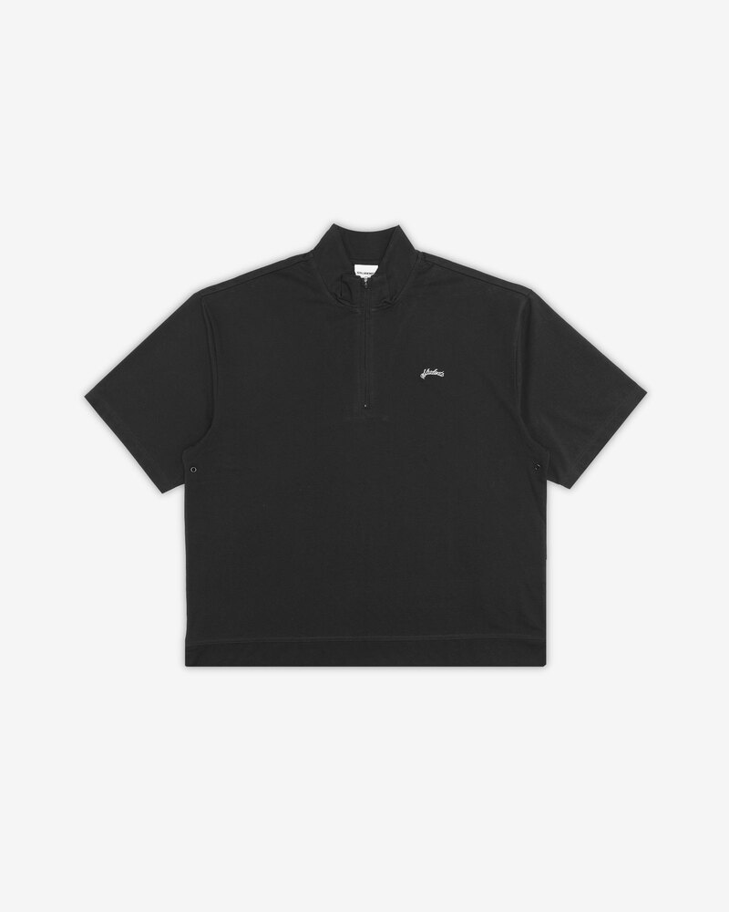 Students Golf Manager S/S Q-Zip Shirt — Black · view 2 of 4