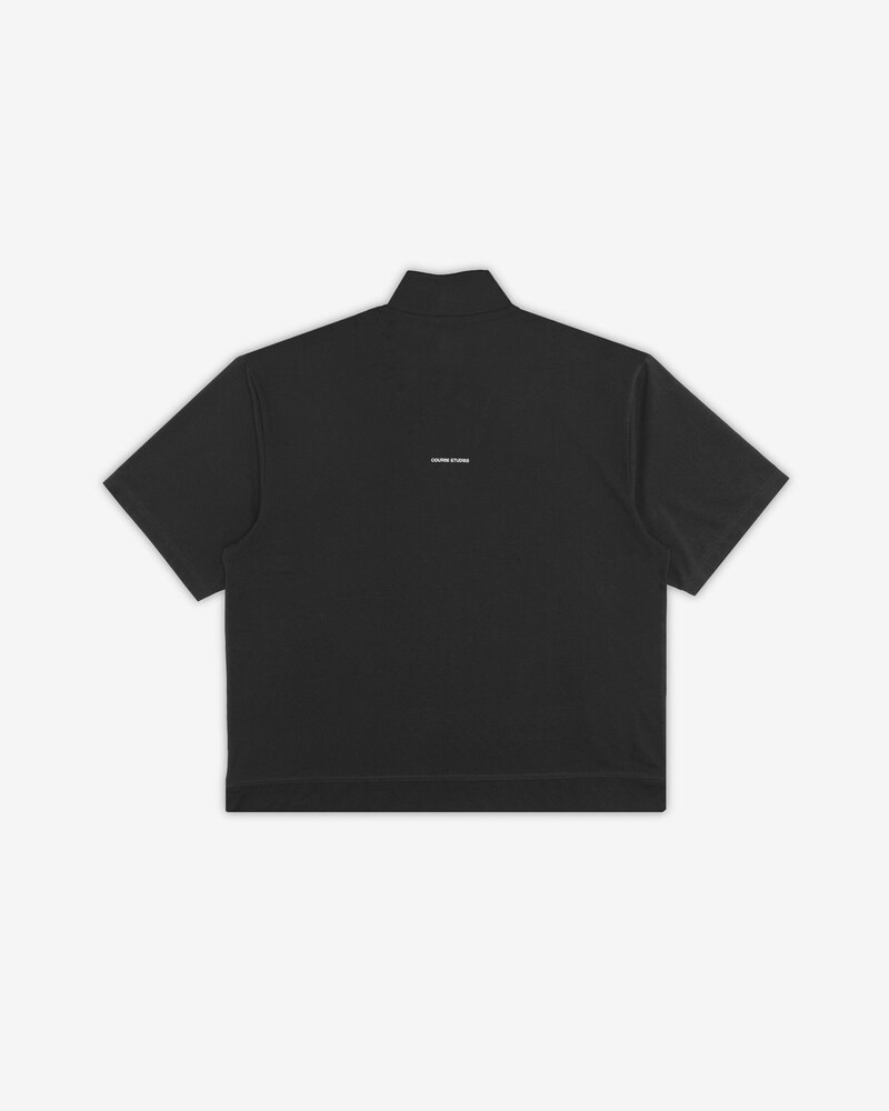 Students Golf Manager S/S Q-Zip Shirt — Black · view 3 of 4