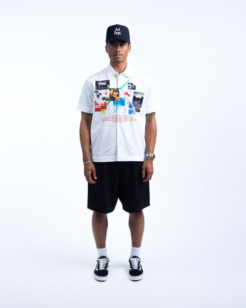 Students Golf Walk S/S Button-up — White · view 1 of 4