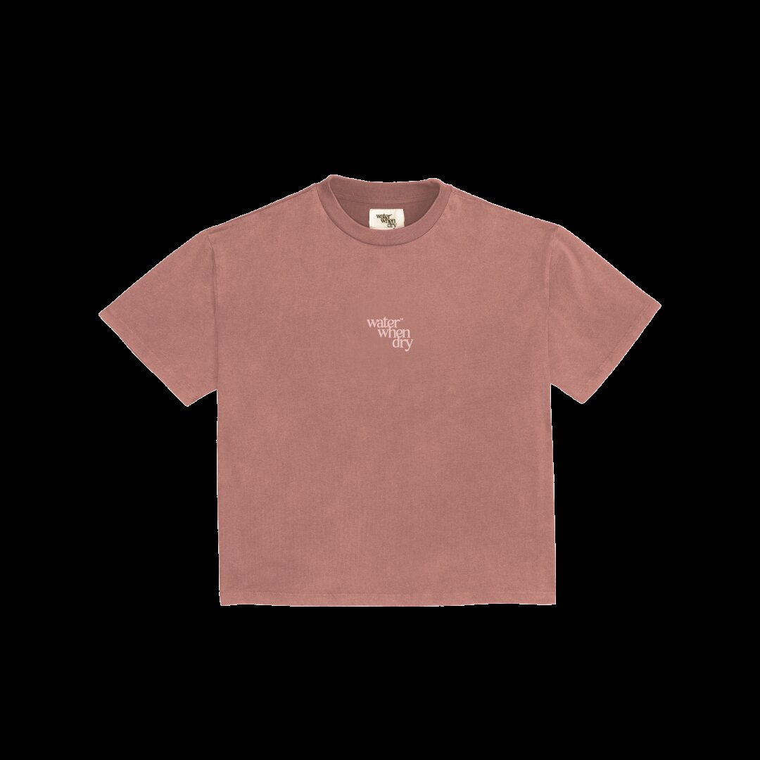 Water When Dry Logo Tee Rose Clay