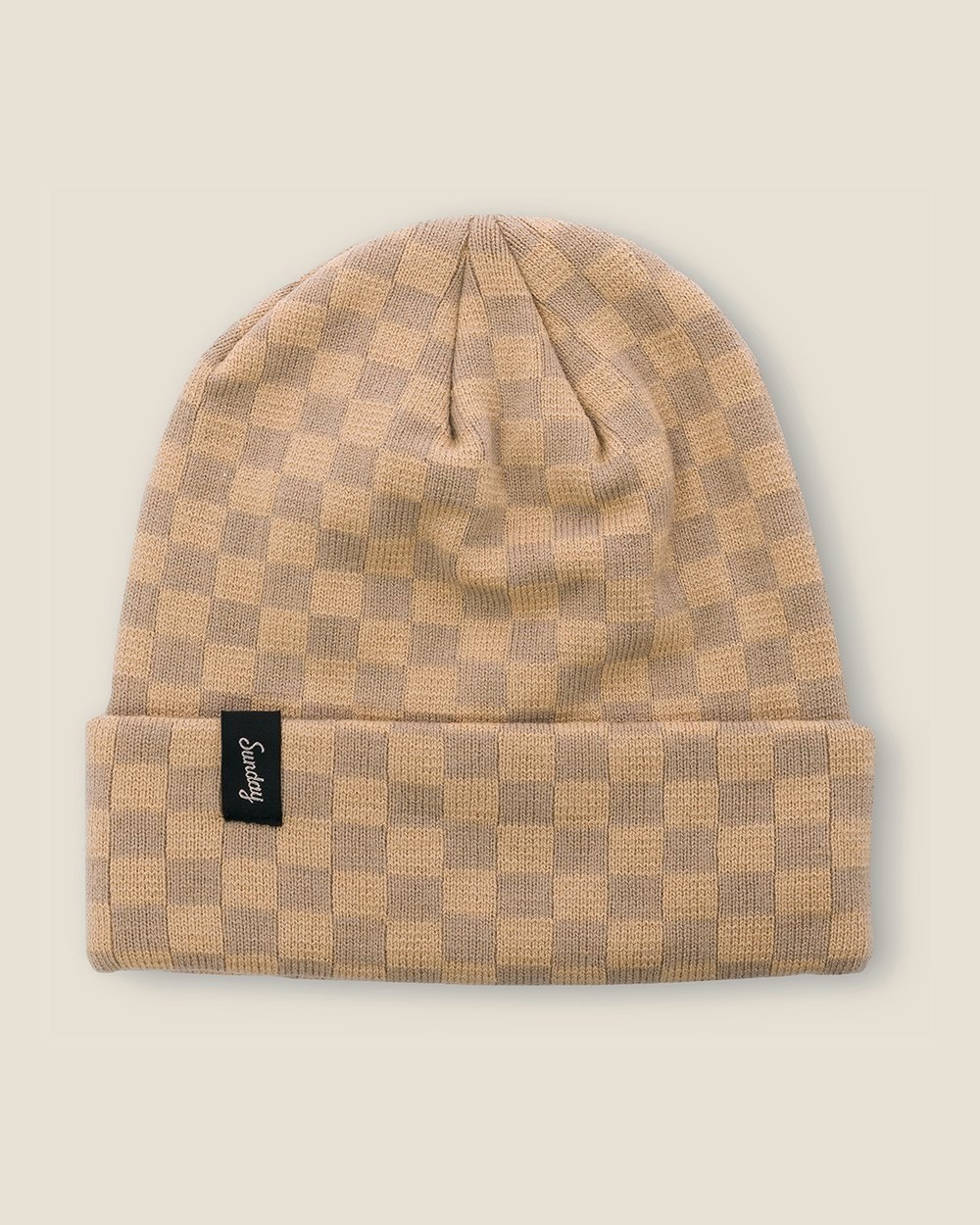 Sunday Golf Mickey Beanie, Brown/Gray Checkers &middot; view 1 of 3