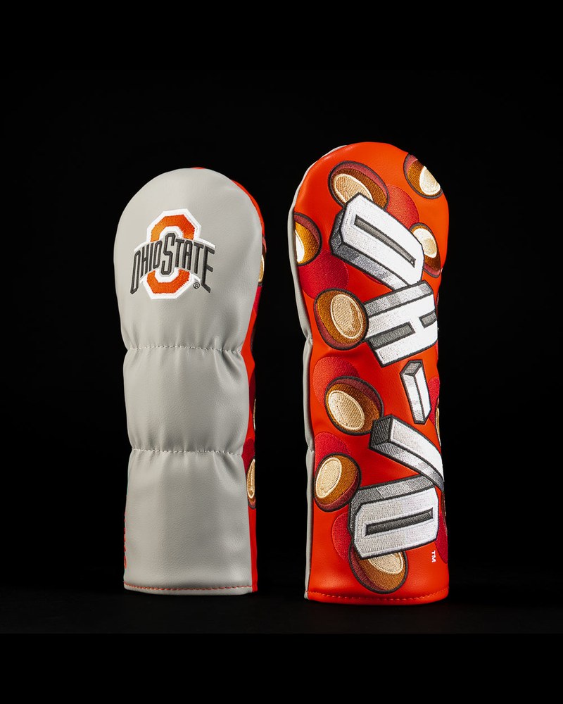 Swag Golf Ohio State OH-IO fairway headcover with buckeyes