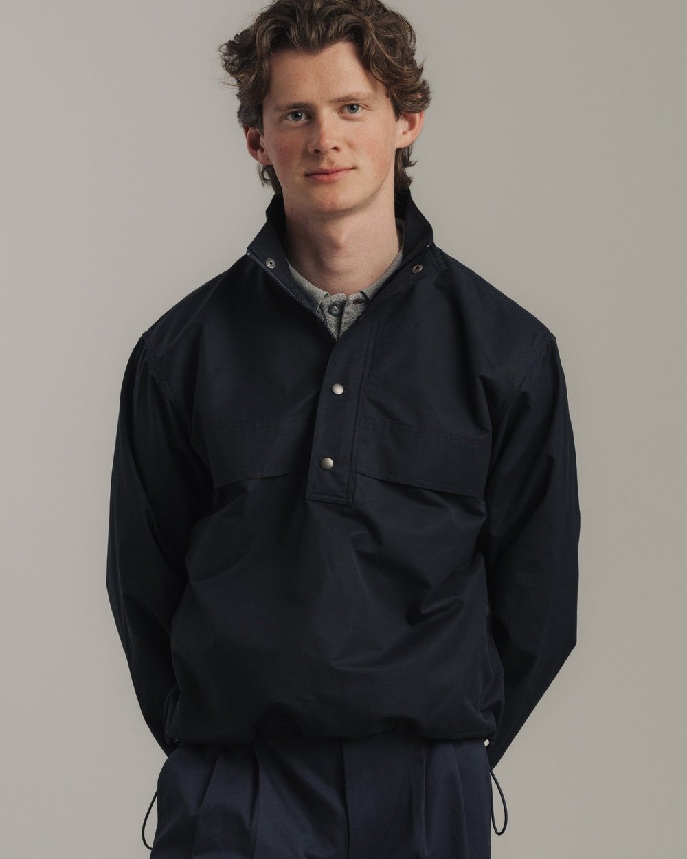 Late Nine Quarter Zip Windbreaker, Navy · view 1 of 4
