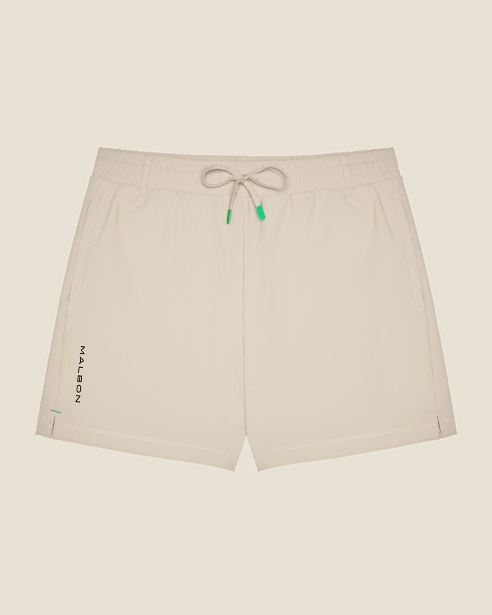 Malbon Golf Performance Poly Tech Short, Tan · view 1 of 4