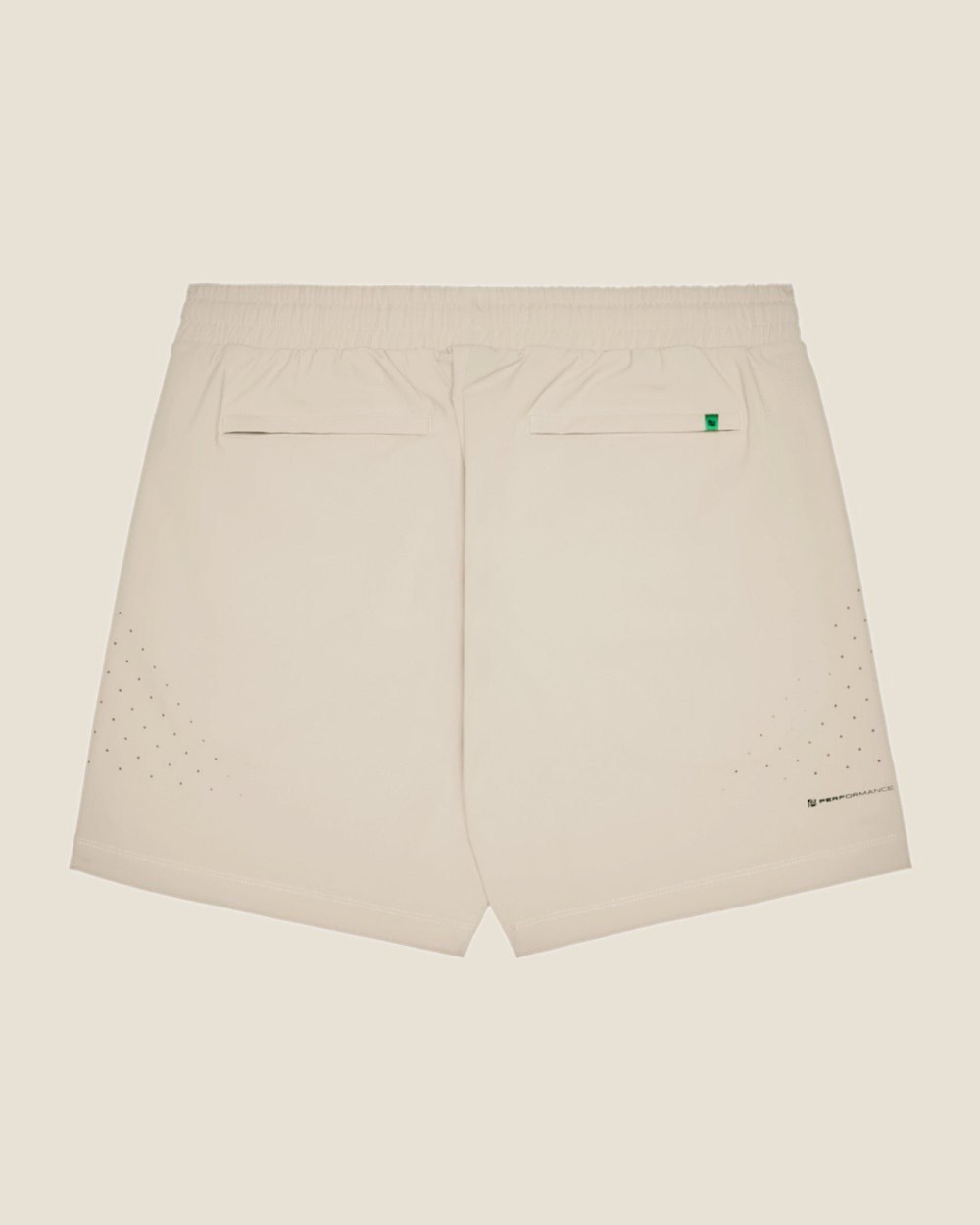 Malbon Golf Performance Poly Tech Short, Tan · view 3 of 4
