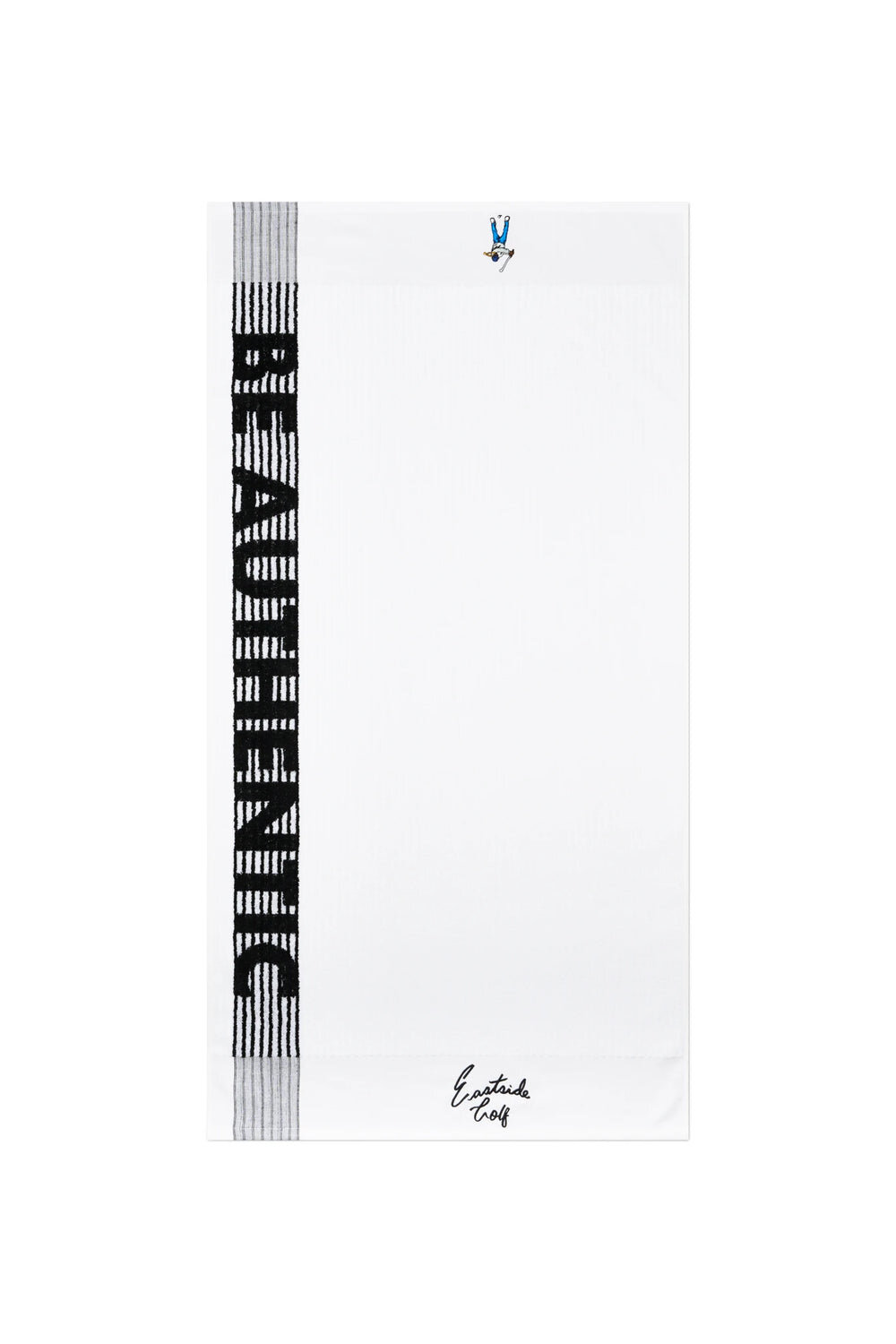 Eastside Golf — Be Authentic Golf Towel in white and black