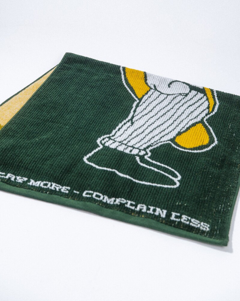Devereux Smokin' Zaleas Knitted Towel · White/Green — view 3 of 5