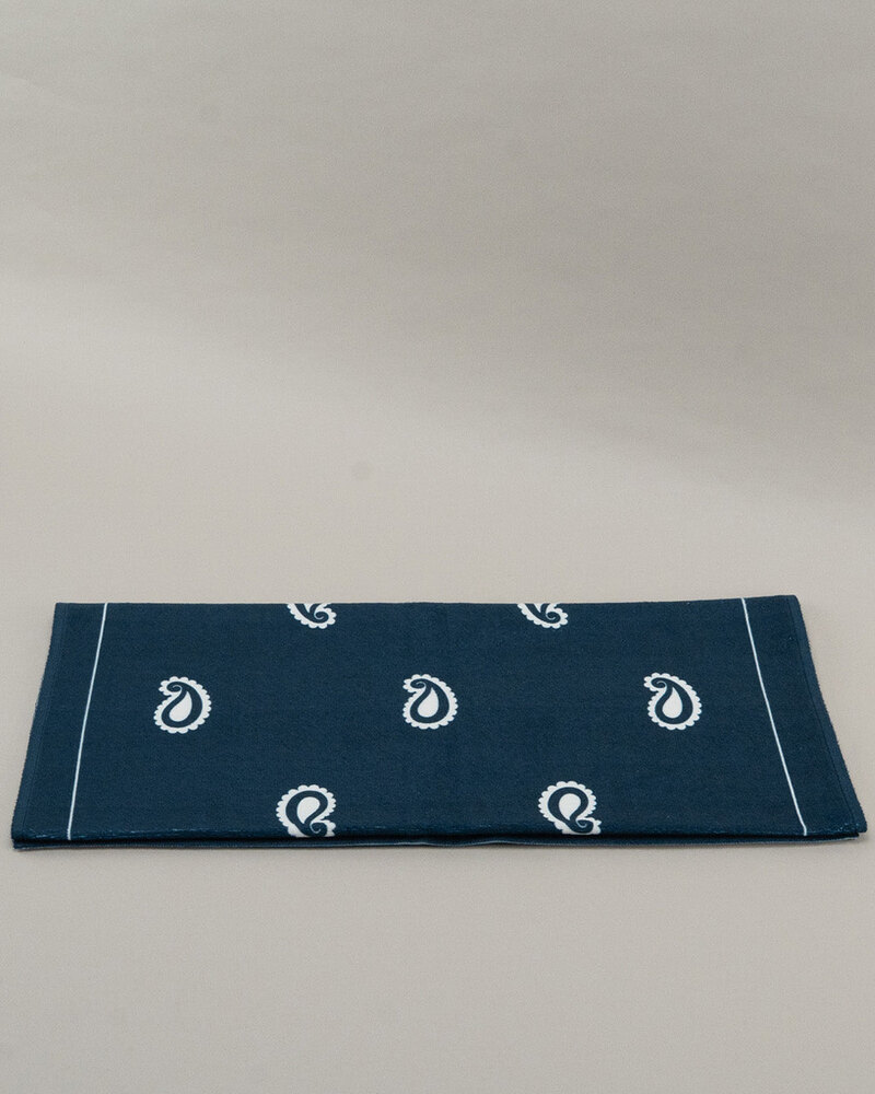 Dormie Workshop Paisley Towel · Navy — view 2 of 2