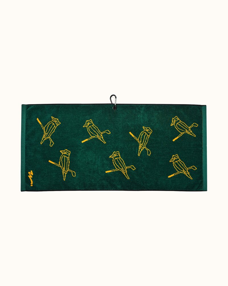 Walker Golf Kooka Icon Towel · Forest/Yellow — view 1 of 5