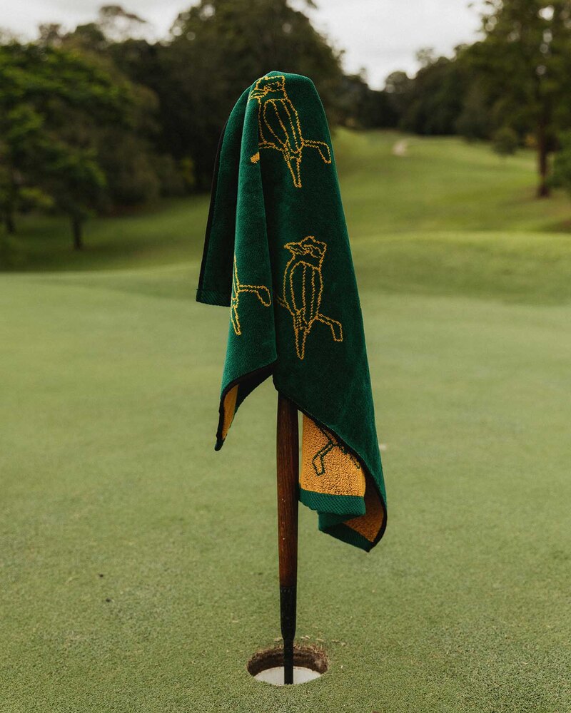 Walker Golf Kooka Icon Towel · Forest/Yellow — view 2 of 5