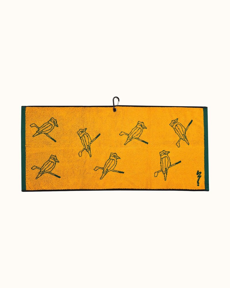 Walker Golf Kooka Icon Towel · Forest/Yellow — view 3 of 5