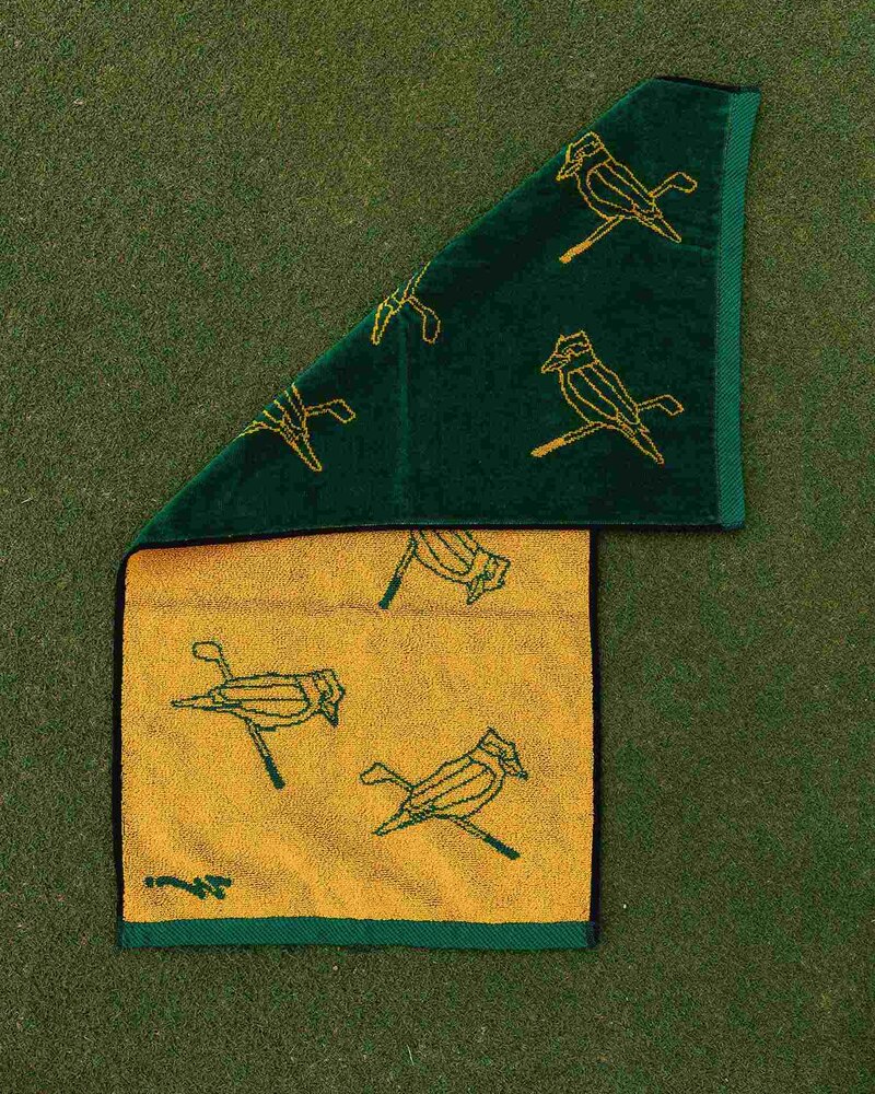 Walker Golf Kooka Icon Towel · Forest/Yellow — view 4 of 5