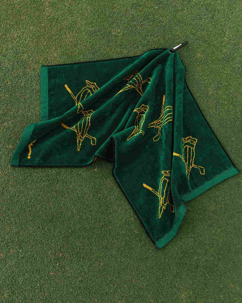 Walker Golf Kooka Icon Towel · Forest/Yellow — view 5 of 5