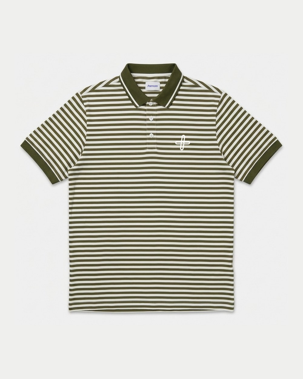 Parmore Golf Stripe Polo, Brown & Cream or Olive & White &middot; view 2 of 3
