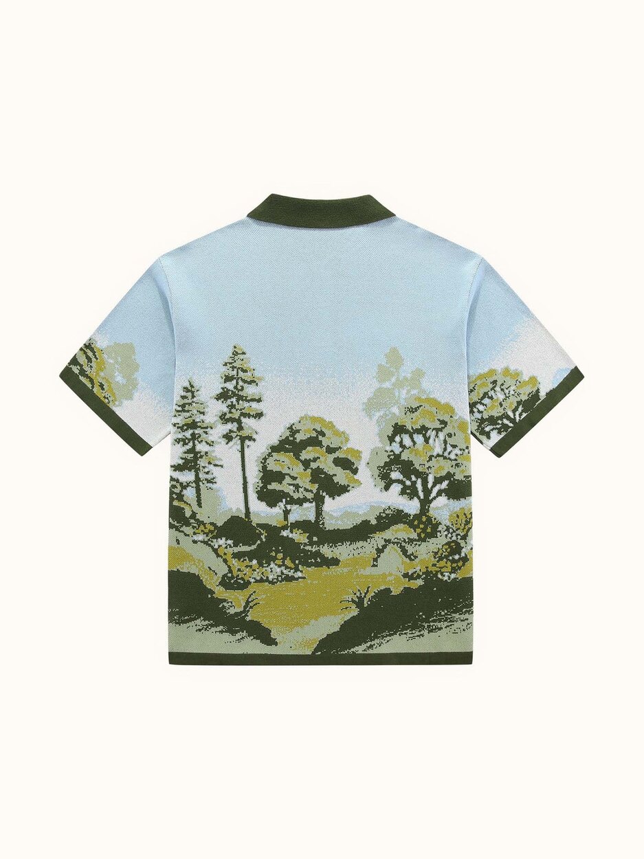 Blooming Grounds Knit Polo Garden Sky Walker Golf Things polo