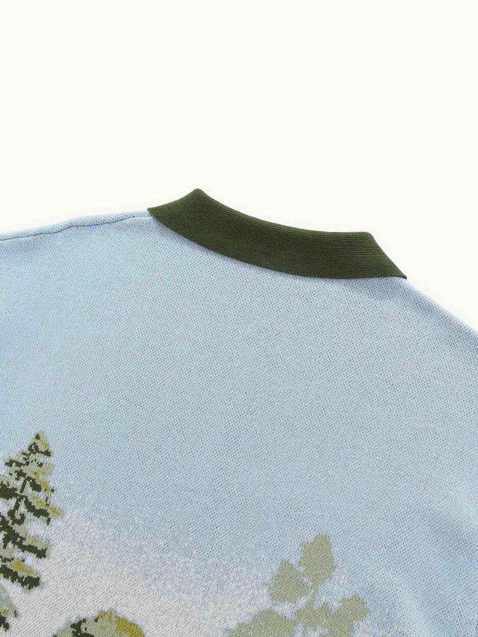 Blooming Grounds Knit Polo Garden Sky Walker Golf Things polo