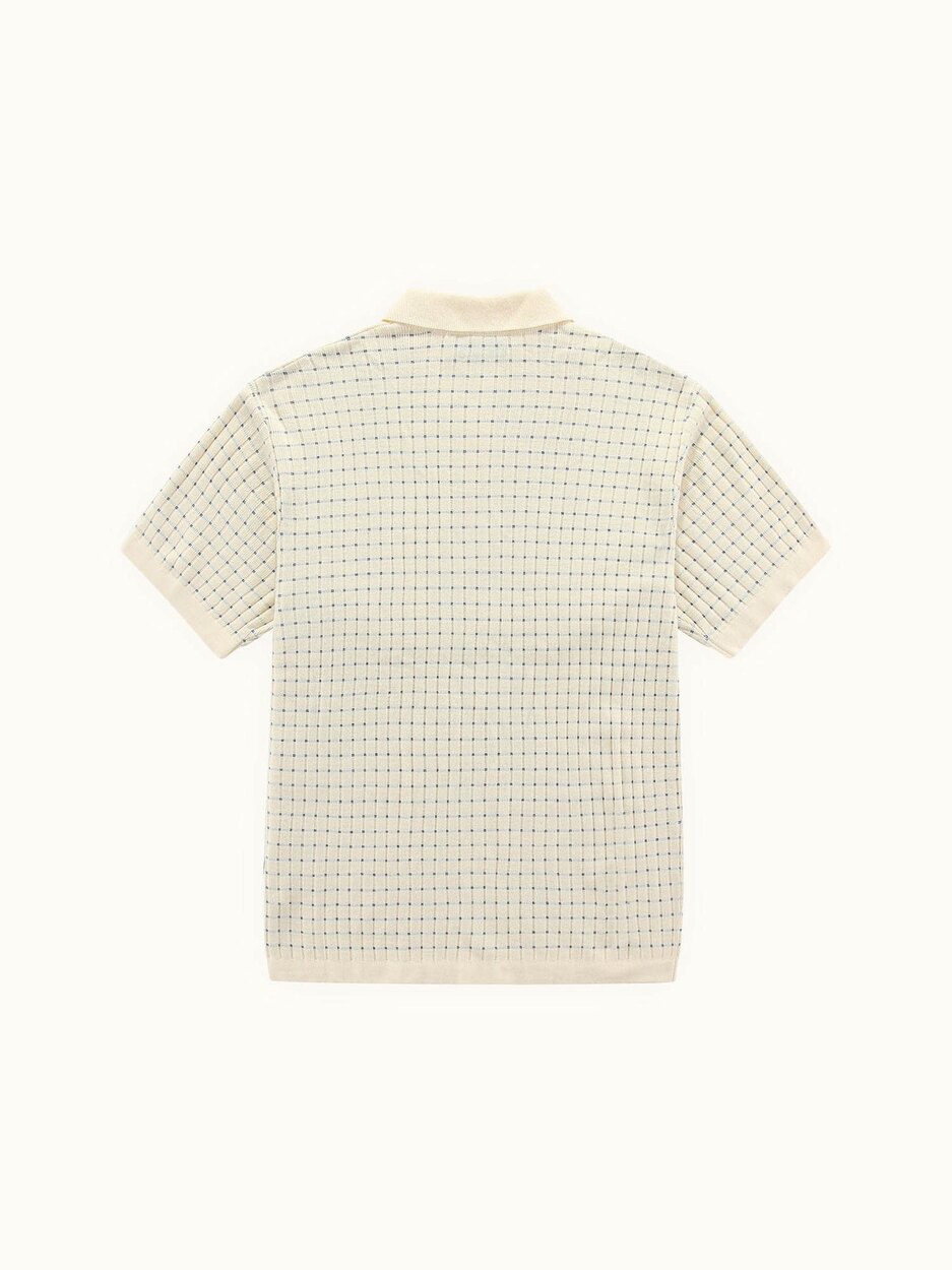 Knicked Knit Polo White Walker Golf Things polo