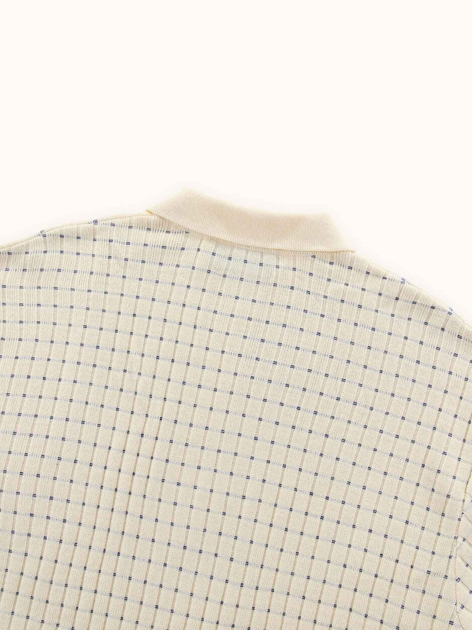 Knicked Knit Polo White Walker Golf Things polo