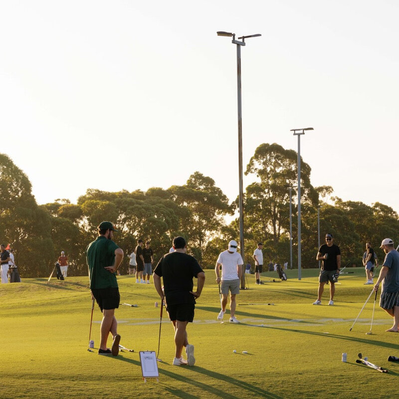 Twilight practice under the lights &mdash; @walkergolfthings