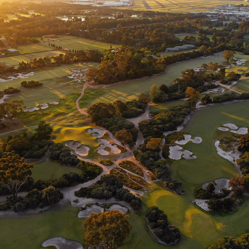 The Melbourne Sandbelt from above, shot for Walker Golf &mdash; @walkergolfthings