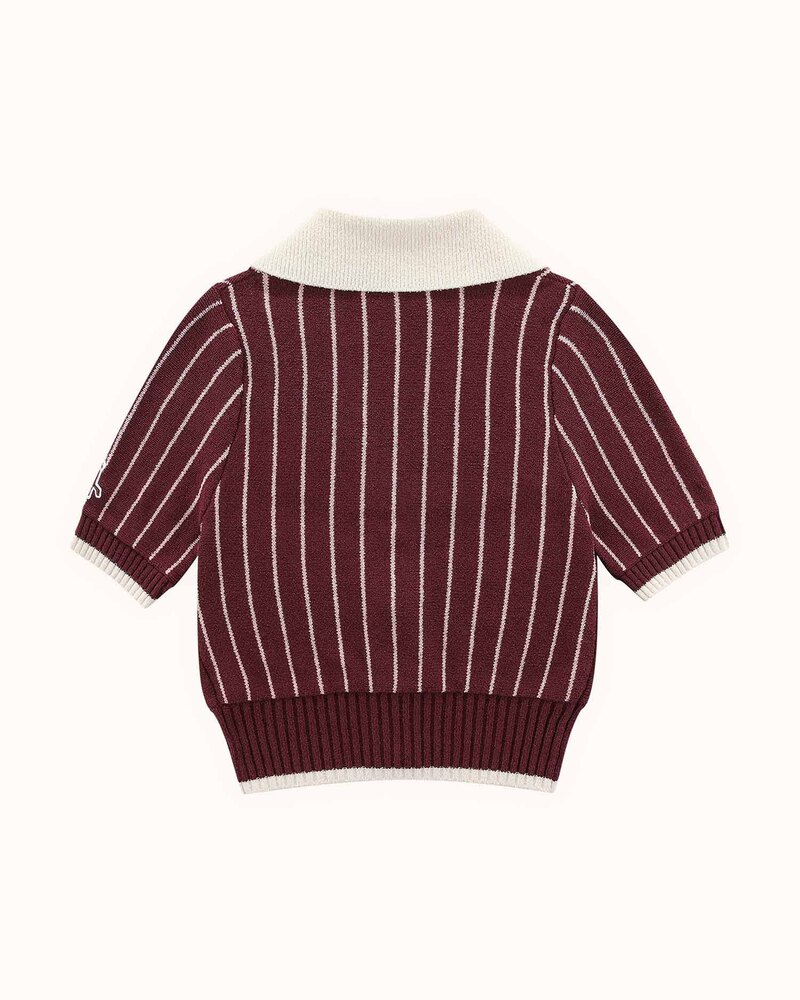 Walker Golf Womens Riviera Knit Polo - Maroon / Pink - $149.95 · view 3 of 4
