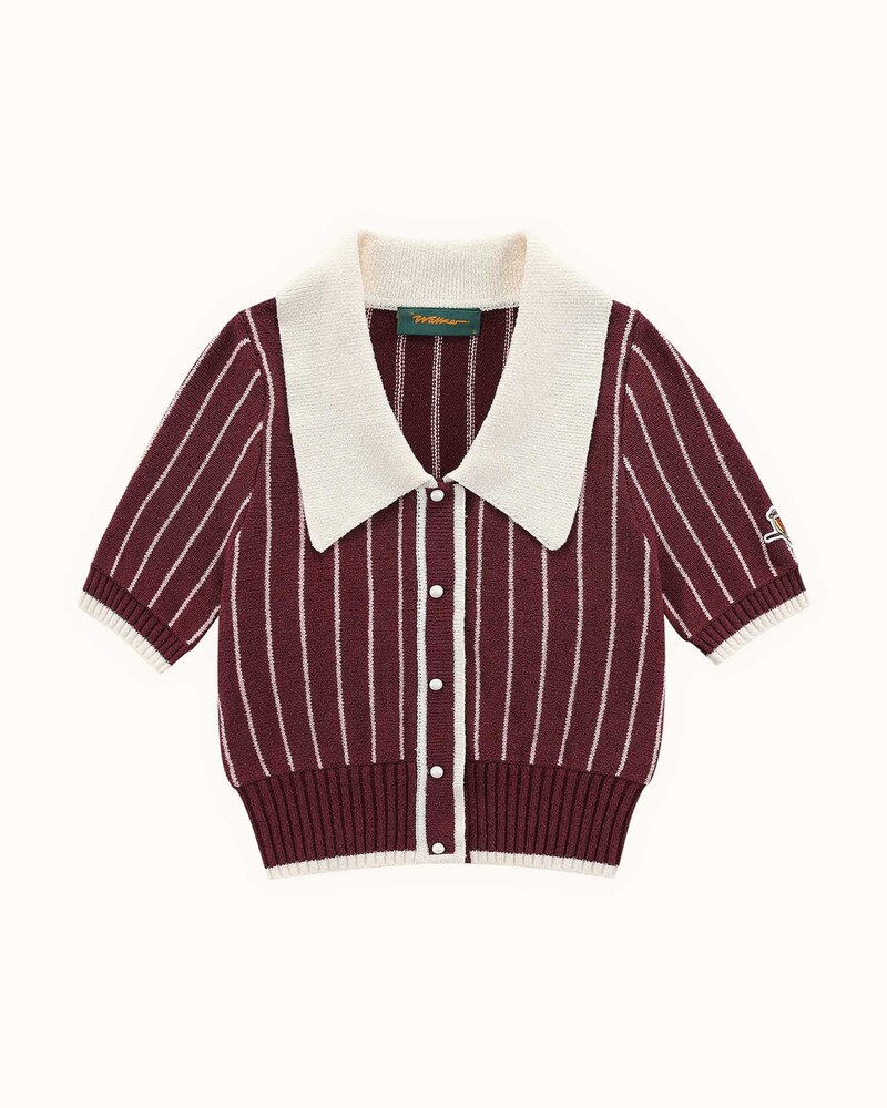 Walker Golf Womens Riviera Knit Polo - Maroon / Pink - $149.95 · view 1 of 4