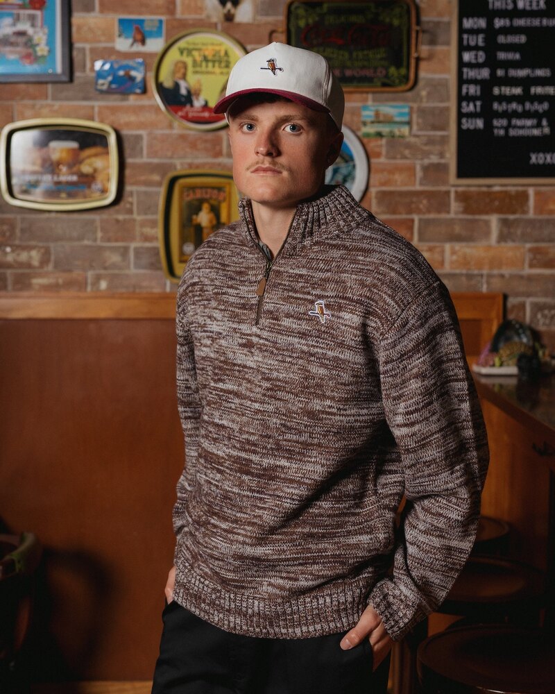 Walker Golf Flecked Quarter Zip - Espresso - $139.95 · view 4 of 4