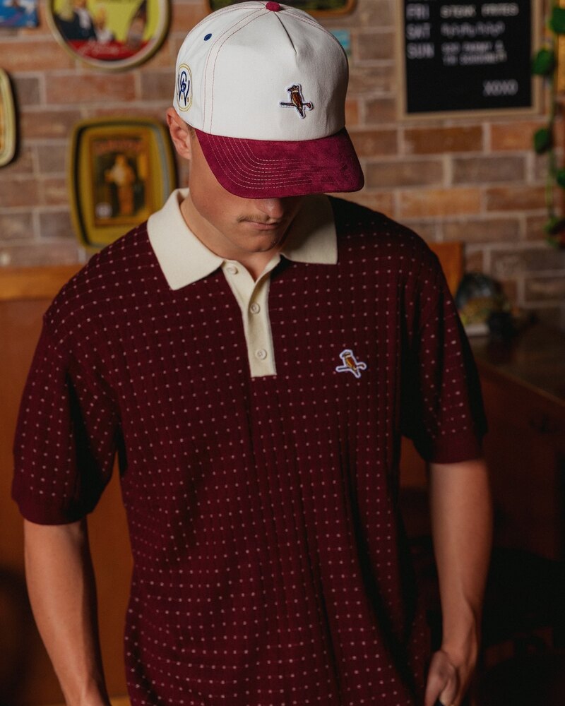Walker Golf Knicked Knit Polo - Merlot - $129.95 · view 2 of 4