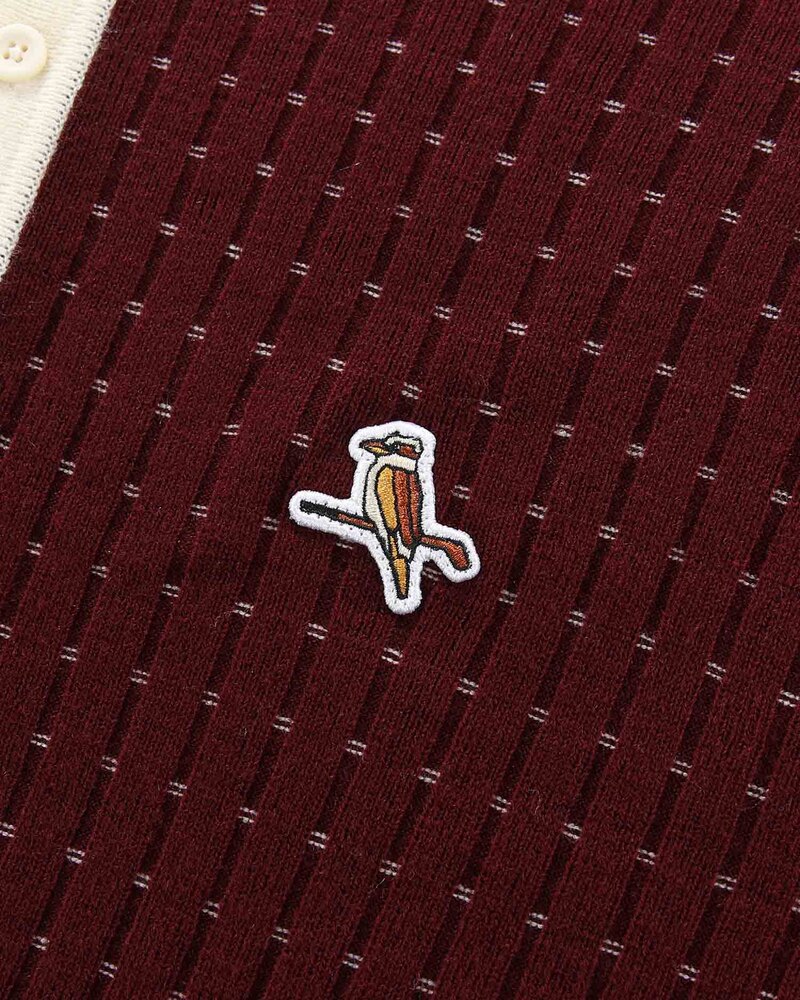 Walker Golf Knicked Knit Polo - Merlot - $129.95 · view 3 of 4
