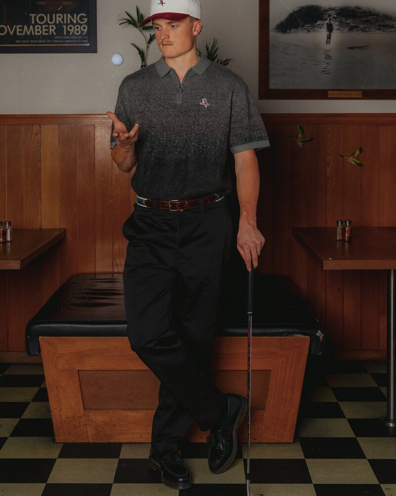 Walker Golf Ombre Knit Polo - Charcoal - $129.95 · view 2 of 4