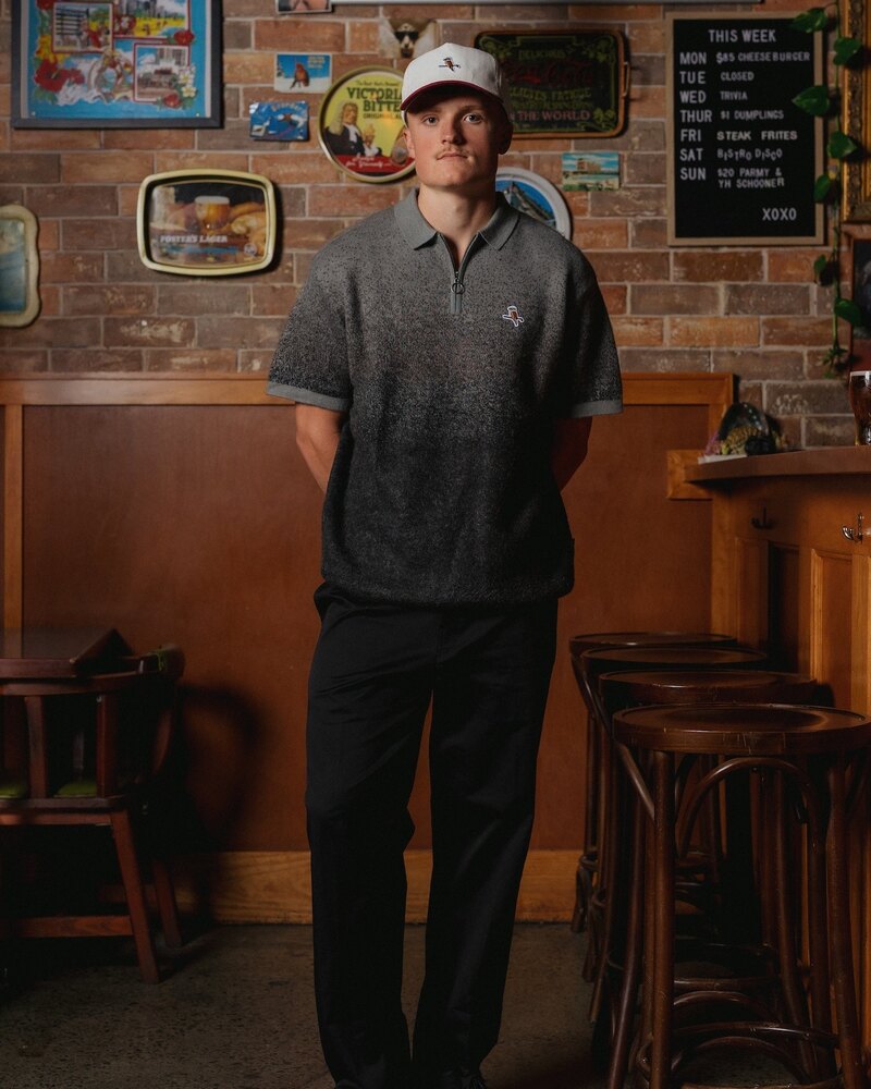 Walker Golf Ombre Knit Polo - Charcoal - $129.95 · view 4 of 4
