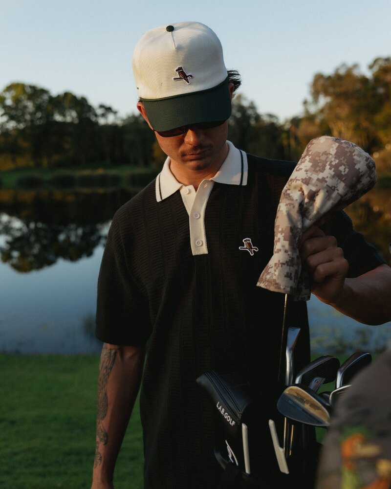 Walker Golf Kooka Knit Polo - Pine / Cream - $129.95 · view 2 of 4