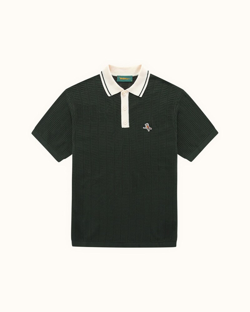 Walker Golf Kooka Knit Polo - Pine / Cream - $129.95 · view 1 of 4