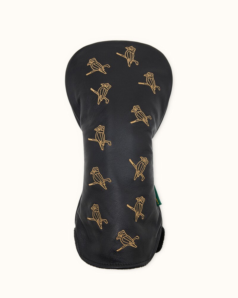 Walker Golf Dancing Kooka Leather Driver Cover - Black