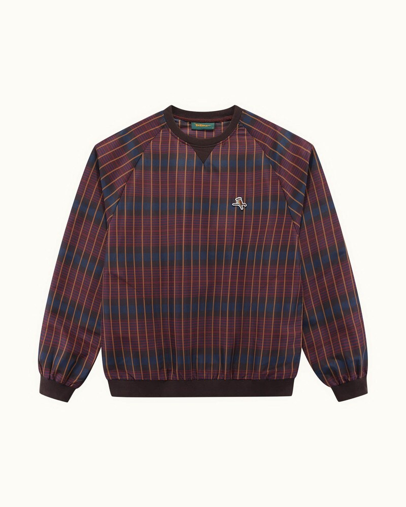Walker Golf Checkered Pullover - Maroon