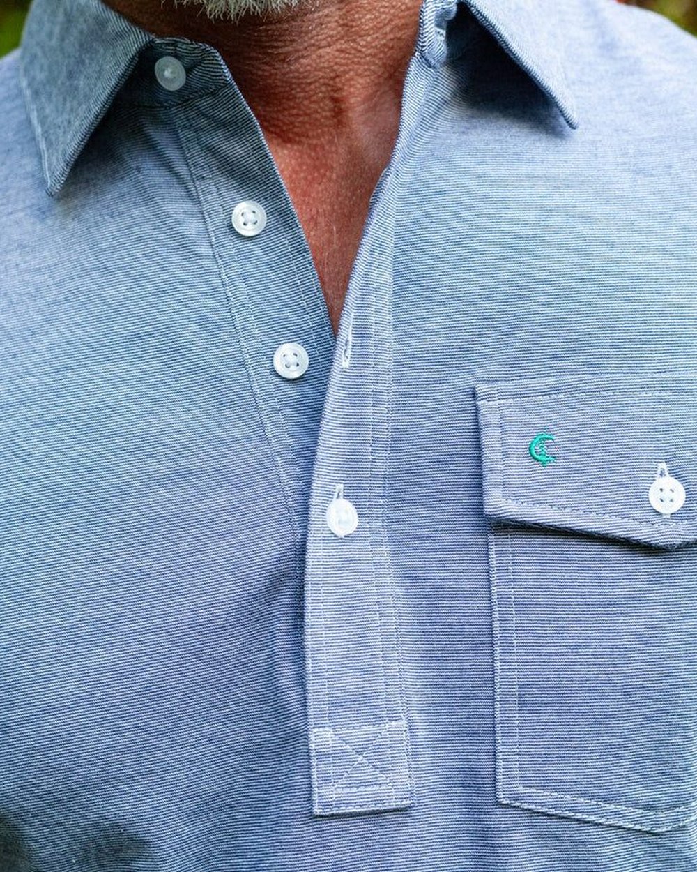 Criquet Classic Players Shirt, Navy Microstripe · view 2 of 4